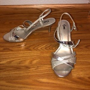 Worn Once Silver Heels
